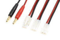 G-Force RC - Ladekabel - Universal 3in1 - Tamiya Stecker, Tamiya Buchse, AMP - 16 AWG Silikon Kabel - 1 pc (GF-1200-155)