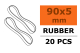 G-Force RC - rubber band - 90 x 5mm (20 pieces)