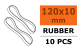 G-Force RC - rubber band - 120 x 10mm (10 pieces)