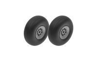 G-Force RC - airplane wheels - rubber with nylon rim - 44mm - shaft 3mm - (1 pair)