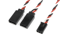 G-Force RC - Servo V-cable - Twisted pair HD silicone cable - Futaba - 22AWG / 60 strands - 15cm