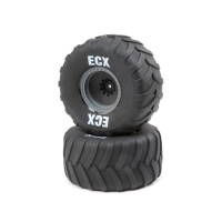 Horizon Hobby - Rt/Lft Tire, Prmnt, Gray Whl (2): 1:10 2WD Axe MT (ECX43015)