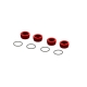 Horizon Hobby - Aluminum Front Hub Nut Red (4) inc...