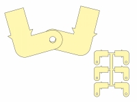 Pichler - Klappenscharnier GFK 15mm - 6 Stück