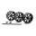 Robitronic - MT Plus II Wheelie Bar Wheels, 3Pcs (H94093)
