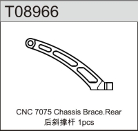 Team C - Aluminium Chassisversteifung hinten T6-7075 1:8 Comp. Buggy TM8E (T08966)