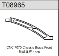 Team C - Aluminium Chassisversteifung vorne T6-7075 1:8 Comp. Buggy TM8E (T08965)