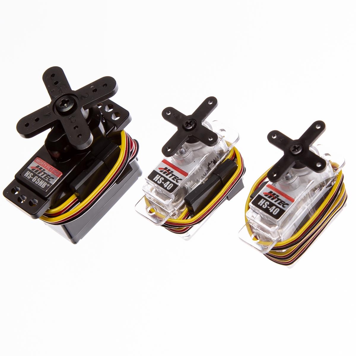 Hitec Indoor Servo Set 2x HS40 und 1x HS65HB RCModellbau Shop