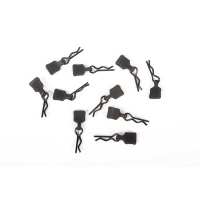 Horizon Hobby - 3mm Body Clip w/Tab, Black (10pc) (AXI206000)