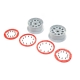 Horizon Hobby - Wheels, Silver, Red Bead Lock (2): DBXL-E...