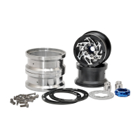 HoBao - CNC Alu. 1.9"  beadlock ring Wheels Set (Black) W/ Brake Dis (H230118B)