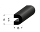 Krick - Gummi Profil abgerundet 6x5 mm L=2 m (rb104-72)