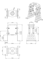 Hacker - Motorträger Alu A40/A50 komplett