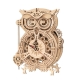 Lasercut - wooden kit owls clock