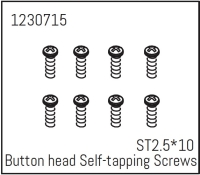 Absima - Rundkopfschrauben selbstschneidend ST2.5*10 (8 St.) - Khamba (1230715)