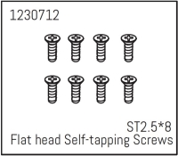 Absima - Flachkopfschrauben selbstschneidend ST2,5*8 (8 St.) - Khamba (1230712)
