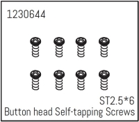 Absima - Kopfschraube selbstsichernd M2.5*6 (8 St.) (1230644)