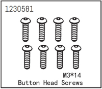 Absima - Kopfschraube M3*14 (8 St.) (1230581)