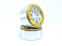 MT - Beadlock Wheels HAMMER silber/gold 1.9 (2 St.) ohne Radnabe (MT5040SGO)