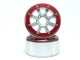 MT - Beadlock Wheels HAMMER silber/rot 1.9 (2 St.) ohne Radnabe (MT5040SR)