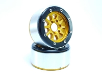 MT - Beadlock Wheels GEAR gold/schwarz 1.9 (2 St.) ohne Radnabe (MT5030GOB)