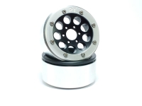 MT - Beadlock Wheels GUN schwarz/silber 1.9 (2 St.) ohne Radnabe (MT5020BS)