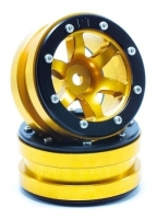 MT - Beadlock Wheels PT- Wave Gold/Schwarz 1.9 (2 St.) (MT0070GOB)