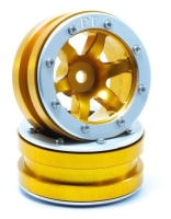 MT - Beadlock Wheels PT- Wave Gold/Silber 1.9 (2 St.) (MT0070GOS)