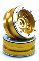 MT - Beadlock Wheels PT- Distractor Gold/Silber 1.9 (2 St.) (MT0040GOS)