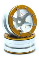MT - Beadlock Wheels PT- Slingshot Silber/Gold 1.9 (2 St.) (MT0030SGO)