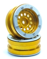 MT - Beadlock Wheels PT-Bullet Gold/Silber 1.9 (2 St.) (MT0020GOS)