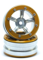 MT - Beadlock Wheels PT-Safari Silber/Gold 1.9 (2 St.) (MT0010SGO)