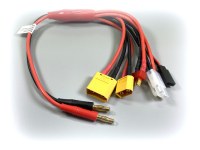 Absima - Multi 5 Ladeadapter-Kabel Banane auf XT90/XT60/T-Plug/JR/Tamiya (3040046)