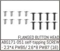 Absima - Button Head Screw M2.3*4 (8PCS) / M2.6*8 (8PCS) (ABG171-051)