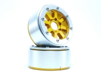 MT - Beadlock Wheels HAMMER gold/silber 1.9 (2 St.) ohne Radnabe (MT5040GOS)