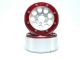 MT - Beadlock Wheels GUN silber/rot 1.9 (2 St.) ohne Radnabe (MT5020SR)