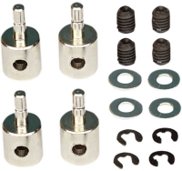 Gestängeanschluss Standard mit C-Clip für 2MM Gestänge, Bolzen 2MM, 6,5X6MM (4 Stück)