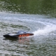 Proboat - Blackjack 42 Zoll Brushless 8S Catamaran schwarz/orange RTR
