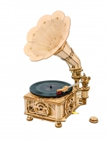 Lasercut - Holzbausatz Grammophon