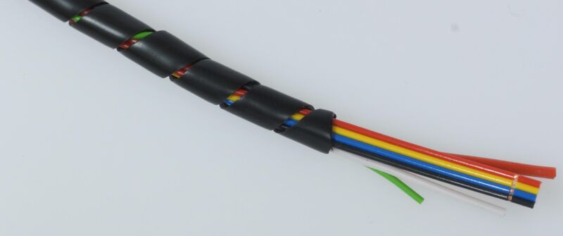 Spiralschlauch schwarz 10 x 8,2mm - 1m