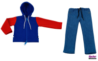 Para-RC Hoody blauer body, rote Arme mit Jeans 1:3 (67108033)