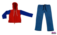 Para-RC Hoody rot, blaue Arme mit Jeans 1:3 (67108035)