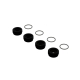Horizon Hobby - Aluminum Front Hub Nut Black Inc. O-Rings...