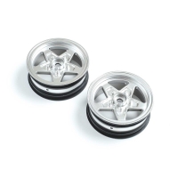 Horizon Hobby - Front Wheel, Satin Chrome (2): 22S Drag (LOS43047)