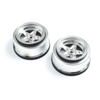 Horizon Hobby - Rear Wheel, Satin Chrome (2): 22S Drag (LOS43048)