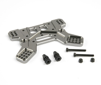 Robitronic - Aluminium CNC Dämpferbrücke hinten für Protos Grau eloxiert (R26028G)