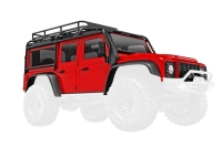 Traxxas - Body, Land Rover Defender, complete, red (includes grille, s (TRX9712-RED)