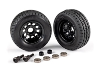 Traxxas - Trailer wheels (2)/ tires (2)/ mounting hardware (TRX9797)