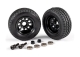 Traxxas - Trailer wheels (2)/ tires (2)/ mounting...