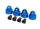 Traxxas - GTX Dämpfer-Kappen Alu blau eloxiert + Spacer (je 4) für Sle (TRX9664X)